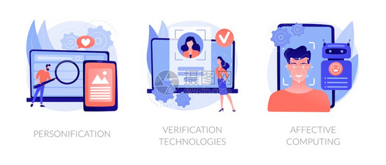 个人化核查技术情感计算用户密码社交媒体账户抽象隐喻数据存取和用户体验抽象概念矢量图解图片
