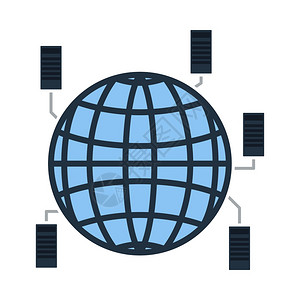 大数据图标平面颜色设计矢量说明图片