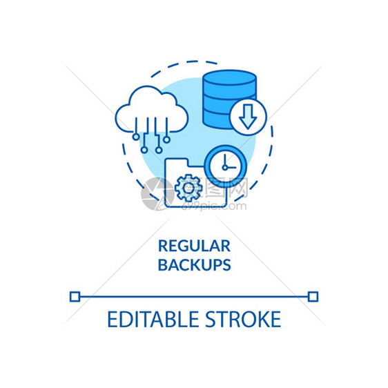 常规备份概念图标图片
