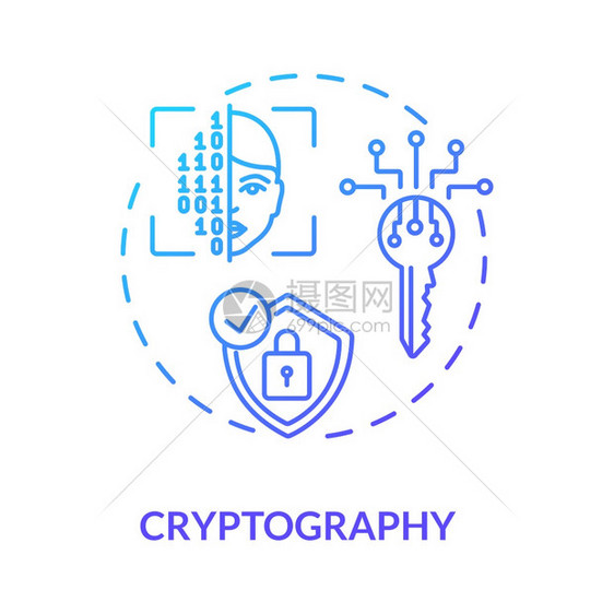 加密解安全通讯技术细线插图密钥公用散列函数矢量孤立大纲RGB颜色绘图加密概念标图片