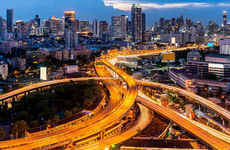 曼谷市中心高速公路的景色图片