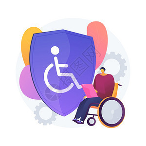残疾保险抽象概念矢量说明残疾收入保险医院轮椅断腿残疾机会有限的商人抽象隐喻残疾保险抽象概念矢量说明图片