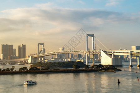日本东京塔台和彩虹桥东京天线图片
