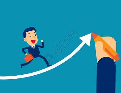 勇气竞技场构想商业办公室矢量说明手拔箭基德平板漫画风格插画