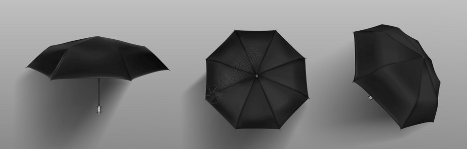 黑色自动伞 图片