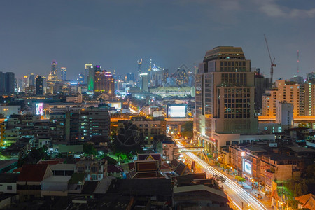 泰国曼谷街区夜景图片