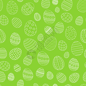 复活节无缝的简单模式传统快乐的春季庆祝活动绿色背景的一线蛋包和的平板装纸和纺织品矢量假日壁纸传统春季庆祝活动绿色背景的一线鸡蛋包图片