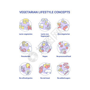 蔬菜生活方式概念图标图片