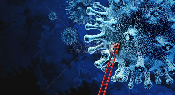 作为治疗病原体细胞的医生治疗研究概念疫苗和流感或冠状的医疗和疾控制作为用3D说明要素研究治疗方法的保健比喻图片