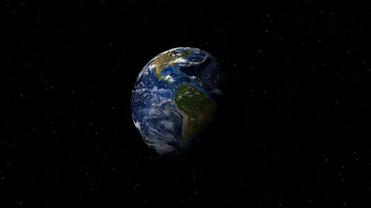 地球从空间到现实的世界地球日复一旋转着缓慢的动画地球围绕其轴的全面革命由美国航天局提供的这幅图像元素图片