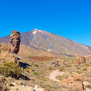 西班牙加那利群岛特纳里费内的铁化火山极图片