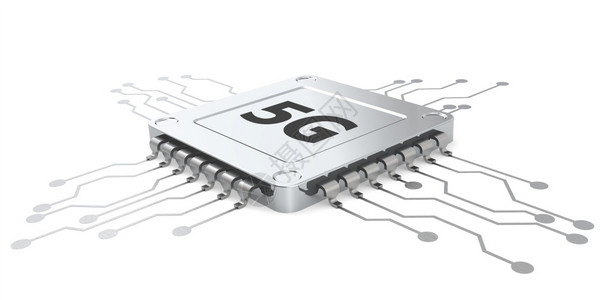 5G计算机微芯片分离白色背景3D翻接图片
