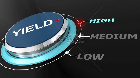 高收益率在按键上返回3D图片