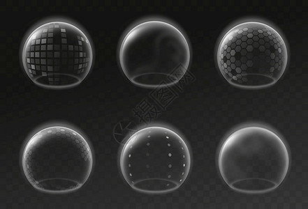 泡屏蔽未来透明的空发光球模版安全能源屏障力场模拟现实的抗防御收集保护环境的3D病媒隔离装置泡沫屏蔽未来透明的球样版安全能源屏障力图片