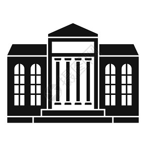 办公室背景旧旧剧院图标矢量图标的简单插用于孤立白色背景的网络设计