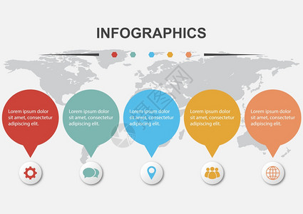 商业种群矢量的Infographic设计模板图片