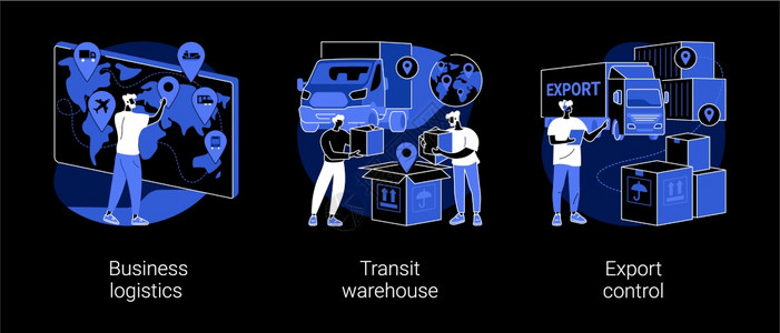 智能物流技术矢量抽象概念说明商业物流过境仓库出口管制商业运输货物转让航运黑暗模式隐喻智能物流技术矢量抽象概念说明图片