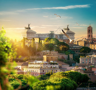 罗马从纪念碑到罗马的VictorEmmanuelII或IlVittorino图片