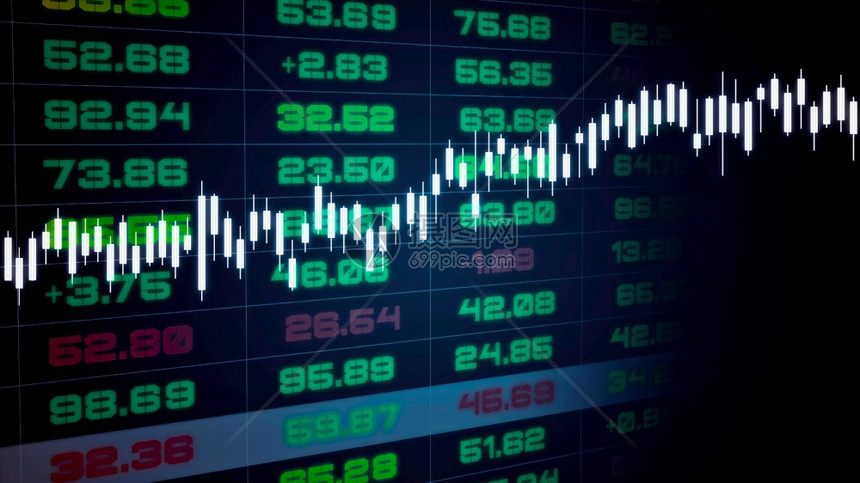 股票市场价格委员会的数字动画贸易和投资概念3D插图高清图片下载-正版图片306551441-摄图网