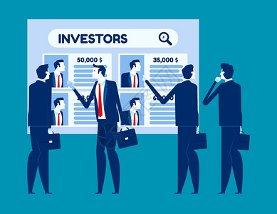 寻找投资者概念商业矢量说明投资专业背景图片
