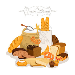 烤面包粉和糕点法国面包和早餐角小吃和巧克力蛋糕饼面粉包和和和和图片