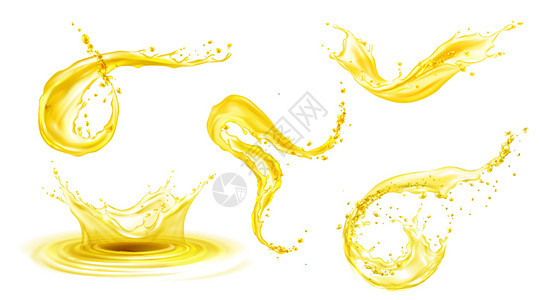 金色橙汁蜂蜜溅起波纹插图图片