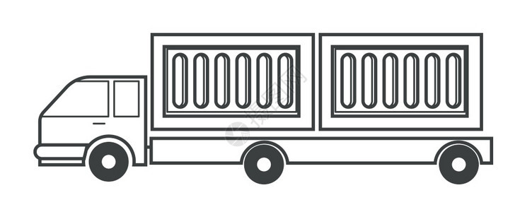 运输和后勤邮政件航运递工业输货车卡输集装箱拖图片