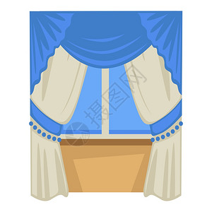 窗帘百叶或织物和室内设计矢量孤立物体纺织品阴影室内装饰棉花和丝绸或蕾玻璃和窗帘比德梅尔时装风格比德梅尔时装风格孤立物体图片