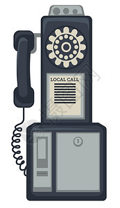50年代电话机50年代旧街装置50年代旧街装置孤立物体矢量有旋转拨号电接机话图片