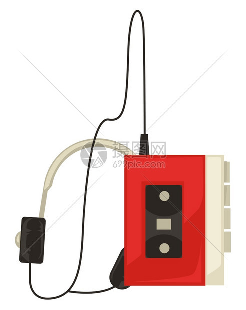 听音乐80盒带耳机的录音80盒带耳孤立物体矢量Melody和歌曲记录播放mp3老旧设备或复古装置1980年代技术进步有线和按钮8图片