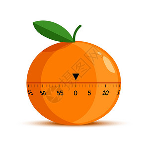 时间测量工具或厨房时间计器孤立天体机械手站观察矢量橙果形状烹饪物品或设备菜准时间测量比例或时间旋轮机制橙形状计时器或间测量工具孤图片