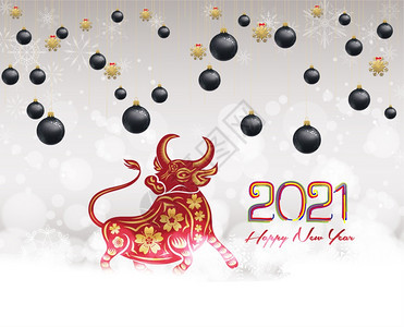 201年新快乐传统的牛卡通字符Zodiac牛的新年201图片