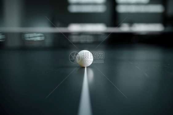 白线球没有人打网球的概念室内餐桌网球运动游戏有敲诈积极健康的生活方式乒乓球白线餐桌网概念图片
