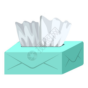 四层纸巾带有纸巾图标的方框带有纸巾矢量图标的盒式箱纸巾图标卡通