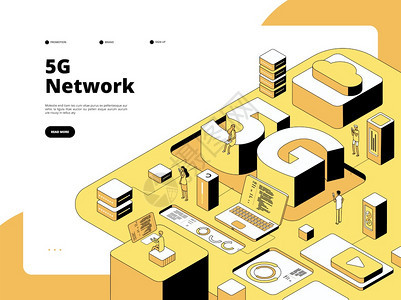 5G网络概念网页图片