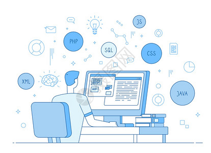 JAVA语言程序员编码网站器插画