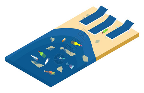 海洋垃圾和滩洋污染 图片