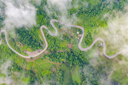 在泰国的农村地区空中视图图片