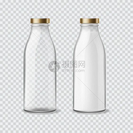 空牛奶瓶 图片