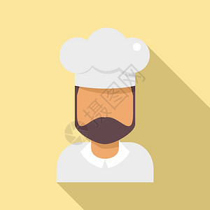 法国厨师图标用于网络设计的法国厨师矢量图标的简单插法语厨师标平板风格图片