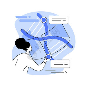 遗传工程抽象概念矢量图图片