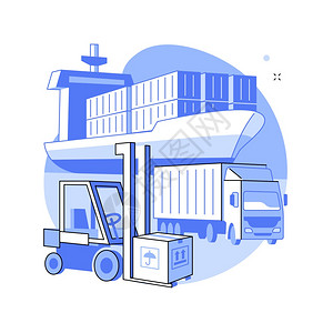 商品和服务进口抽象概念矢量图图片素材