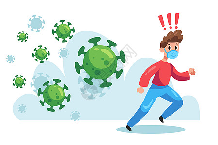 新型冠状病毒背景插画_新型冠状病毒背景卡通_新型冠状病毒背景插图