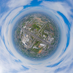 泰国曼谷环球360度小行星全景图图片