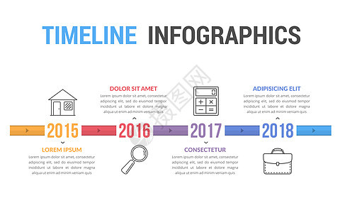 时间线信息图模板 图片