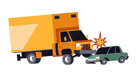 交通维修服务交通事故和粗心驾驶Lorry撞车汽损坏祸公路事故卡车和辆撞图片