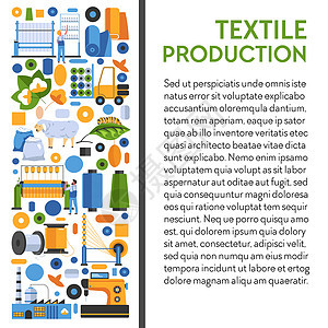 棉花羊毛和织物缝线圈工业机器汽车和工厂建筑缝纫机和针头纺织厂横幅棉花和羊毛或丝绸背景图片
