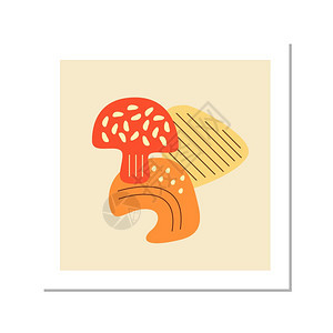抽象元素蘑菇图片