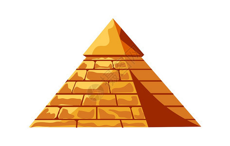 由金沙块法老墓卡通矢量插图组成的埃及金字塔图片