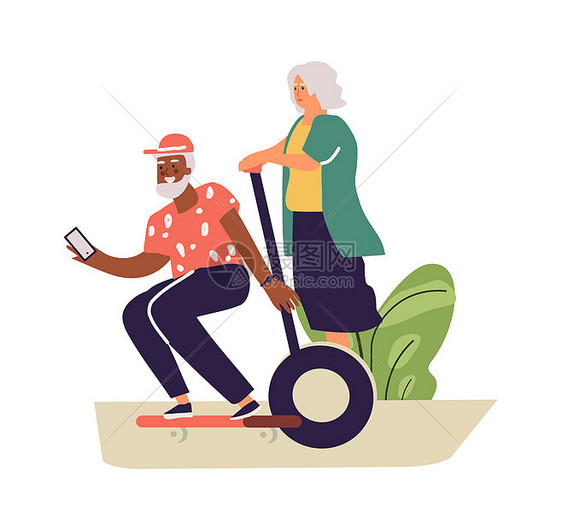 积极生活方式运动的老年人图片